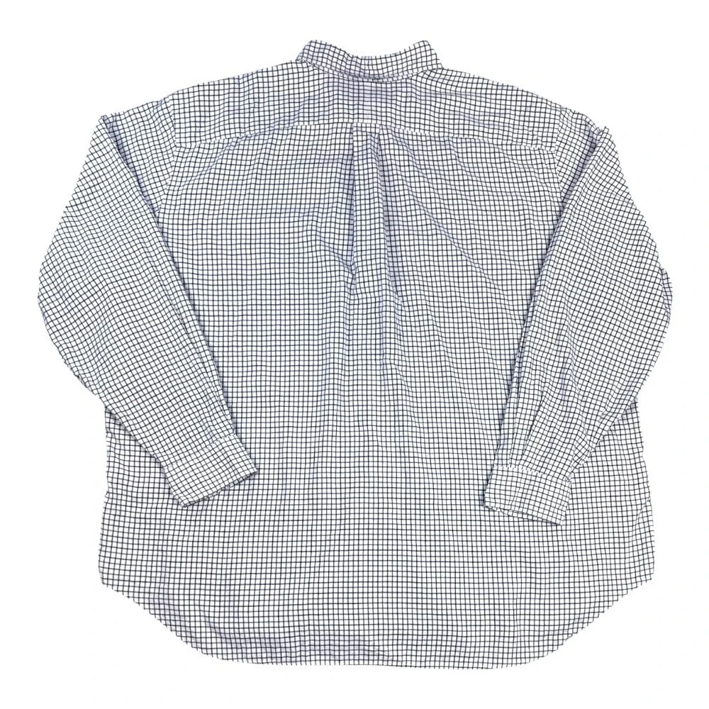 Polo Ralph Lauren Mens 2XB Big Classic Fit Cotton Tattersall Check Shirt Navy